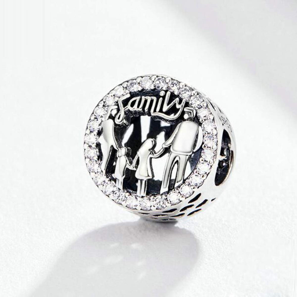 Love Mom Dad Baby Girl Boy Family Charms for Pandora Bracelets (Family Charm)