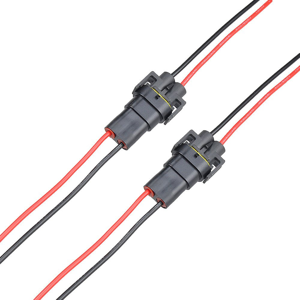 Fog Light Connector, 2 Sets H11 H9 H8 880 881 Adapter Female and Male Connector Pigtail Socket Wiring Harness for Headlight Fog Light
