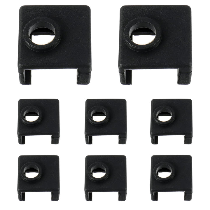 8PCS 3D Printer Hotend Silicone Sock, Heater Block Silicone Cover, 3D Printer Silicone Sock Cover for Creality Ender 3/3 Pro/3 V2, Ender 5/5 Plus/ 5 Pro, CR 10 Series, MK7/ 8/9, Black