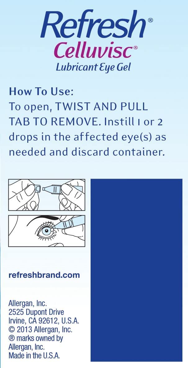 Refresh Celluvisc Lubricant Eye Gel Single-use Containe