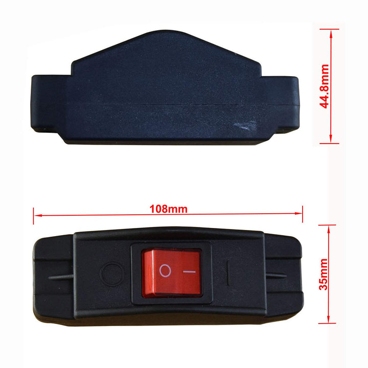 20A Heavy Duty Inline Cord Switch,Large Current in-Line On/Off Rocker Switch with Red Led