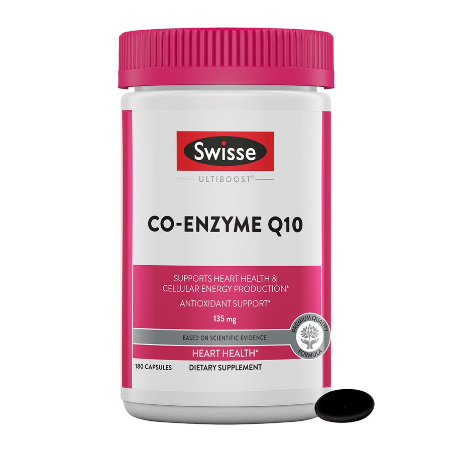 CoQ10 Supplement Co-Enzyme Q10 | 6 months Supply| Coenzyme Q10 Supports Heart Health and Ubiquinol Cellular Energy Production | CQ10 Antioxidant Support| Co Q 10 Supplement 135mg | 180 Softgels