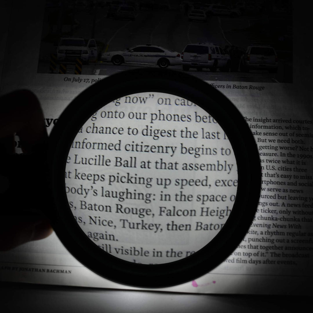 Magnifying Glass with Light, 10X Handheld Large Magnify