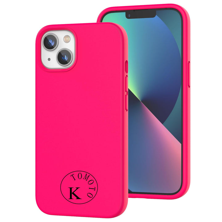 Compatible with iPhone 13 Case, [Drop Protection] [Anti-Scratch] Shockproof Liquid Silicone Anti-Fingerprint Cover with Microfiber Lining Phone Case for iPhone 13 6.1 (2021), Hot Pink