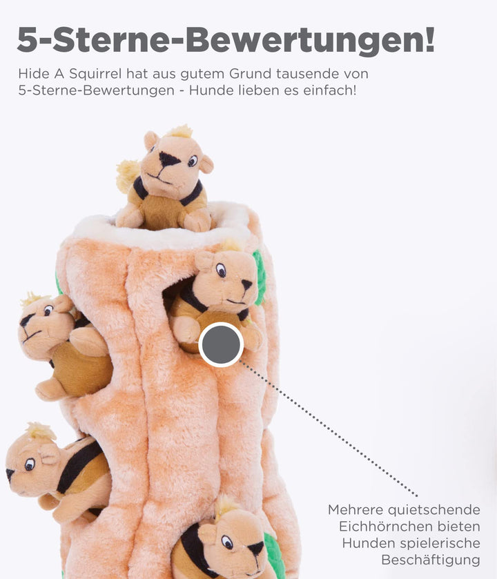 Hide A Squirrel Plush Dog Toy Puzzle, Medium
