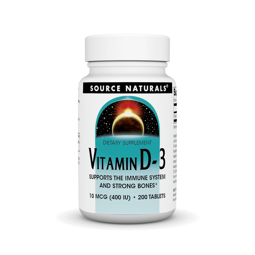 Source Naturals Vitamin D-3 400 IU 200 tablets