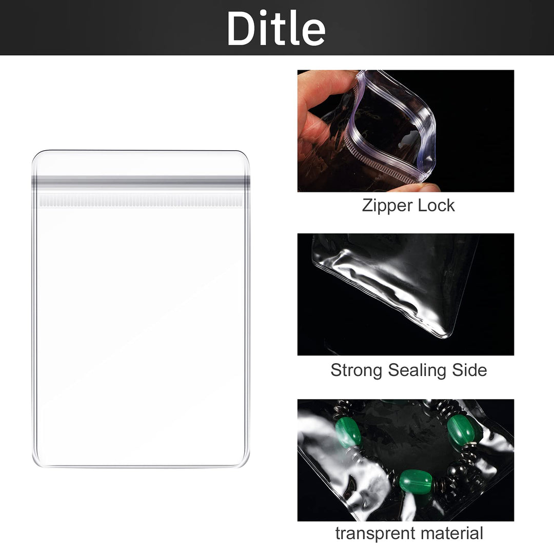 Clear Pvc Jewelry Bags Plastic Transparent Jewelry Rings Earrings Packing Storage Pouch Anti Tarnish Zip Lock Bags for Holding Jewelries, 2 X 2.8 Inch, 2.8 X 4 Inch, 3.5 X 5 Inch(120 Pieces)