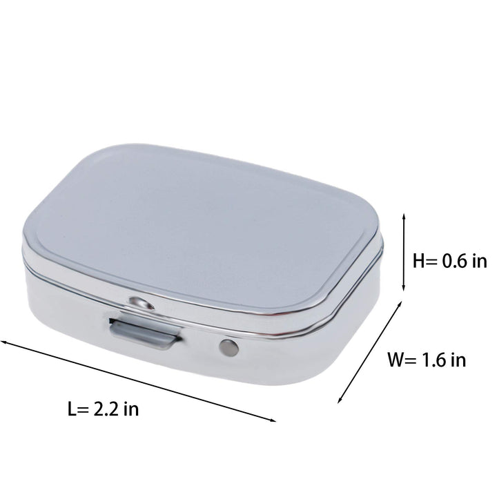 Pill Box Small Medicine Pill Case Portable Medicine Tablet Vitamin Holder Organizer for Purse Pocket Travel Gifts (Pack of 2)