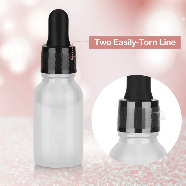 500 Pcs Shrink Wrap Perforated for Bottles Heat Shrink Bottle Seals for Essential Oil Bottle, Dropper Bottle, Test Tube Hot Sauce Bottles(Clear, 4.5 x 1.1 Inch, Diameter 2-1/2 to 2-3/4 Inch)