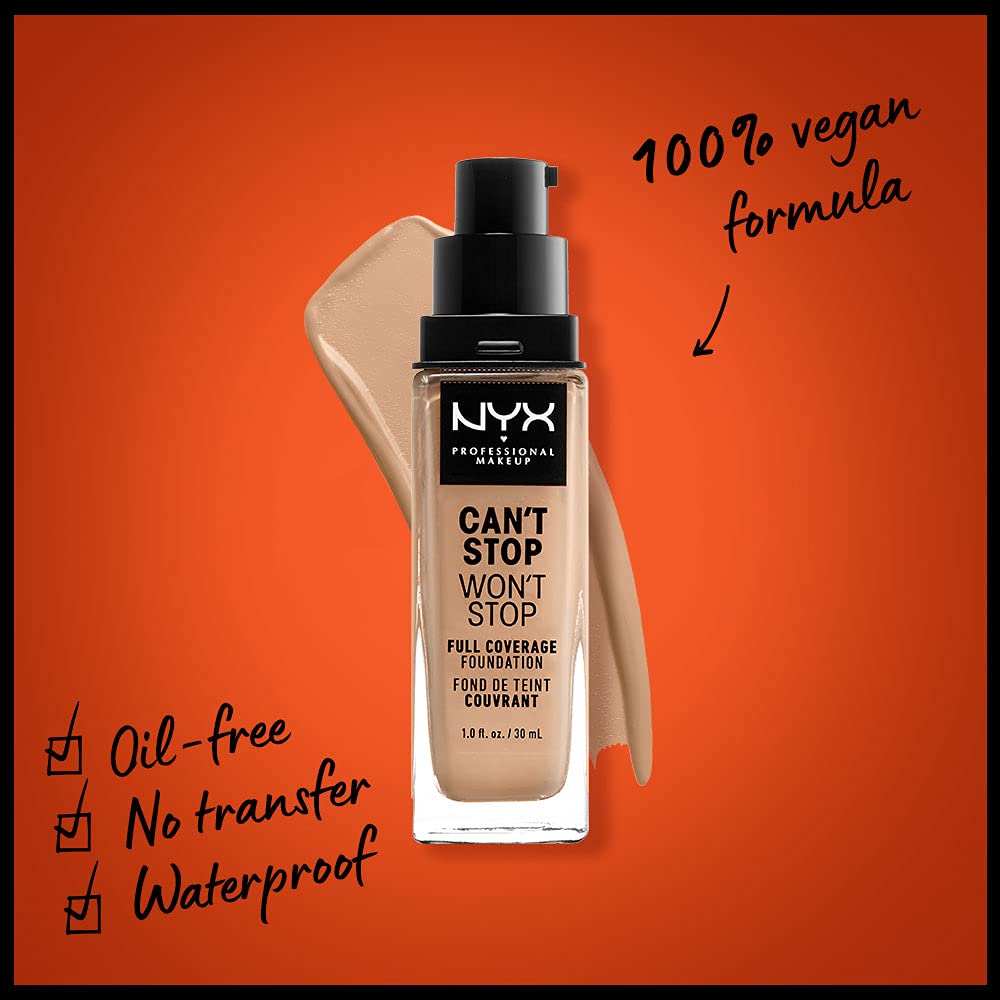 Can't Stop Won't Stop Foundation, 24h Full Coverage Matte Finish - Soft Beige