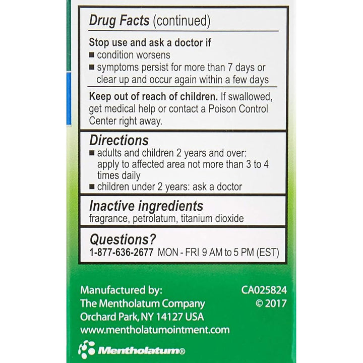Mentholatum Ointment Jar, 1 OZ
