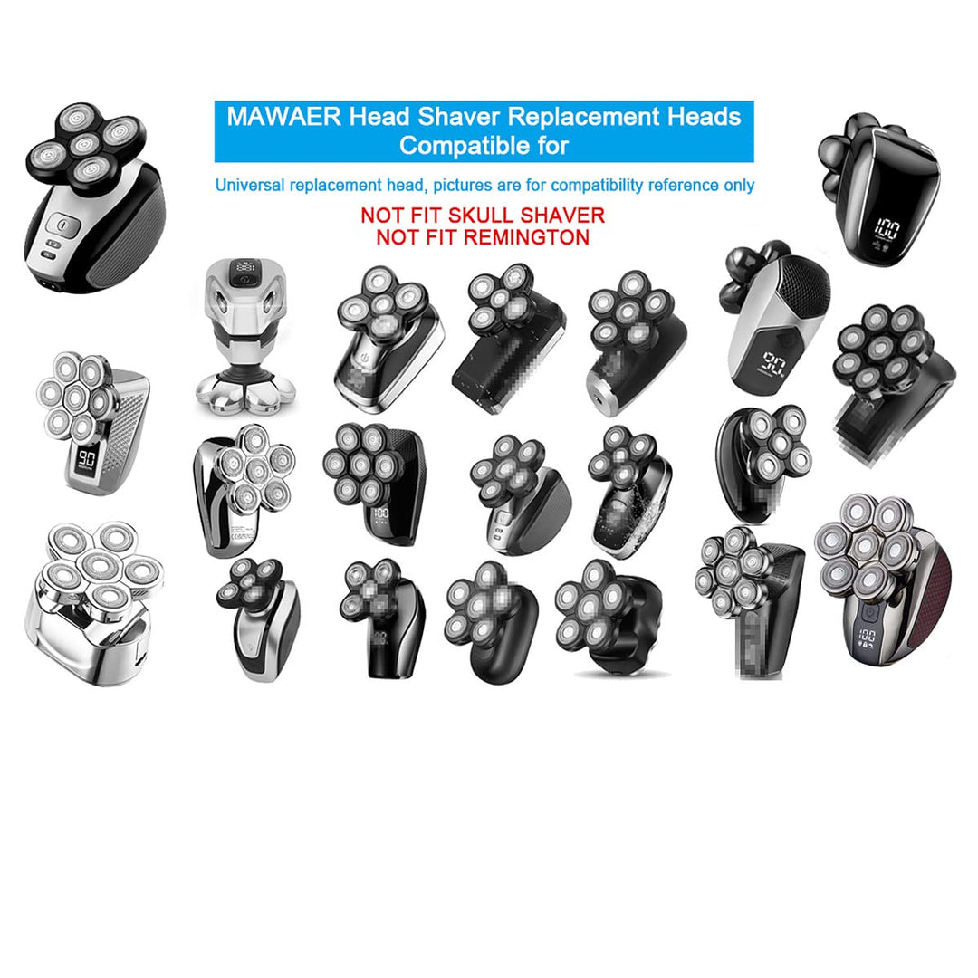 Upgrade 8 Heads Head Shaver Replacement Blades Compatible with Freedom Series Head Shaver and Most Mainstream Brands