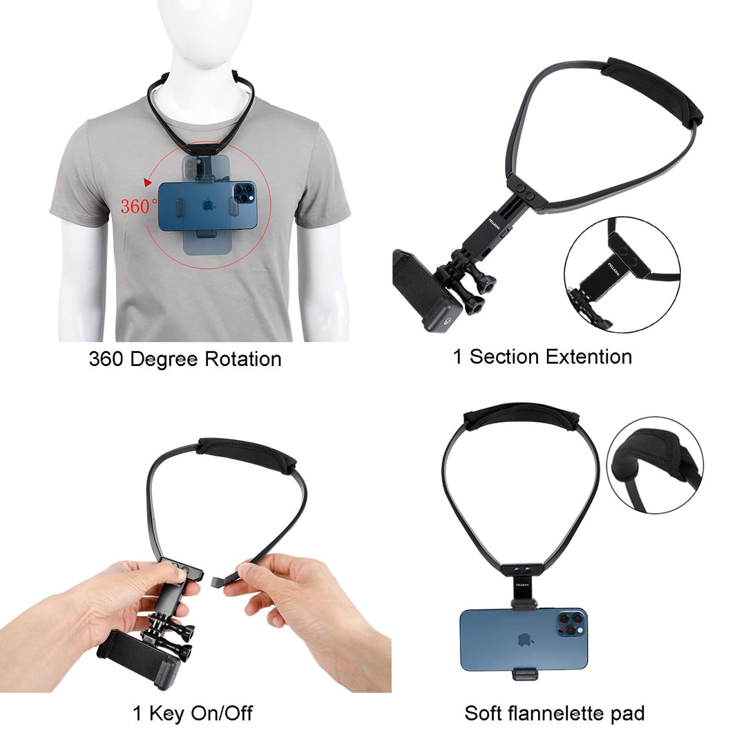 Pellking POV/Vlog Smartphone Head Strap Mount Selfie Ne