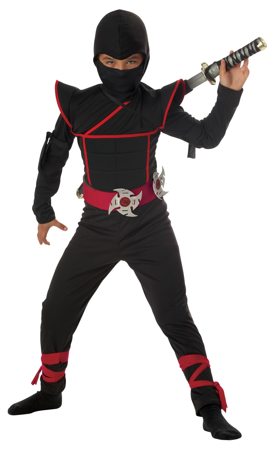 Kid's Stealth Ninja Costume, (Size - S (6-8)) - Black