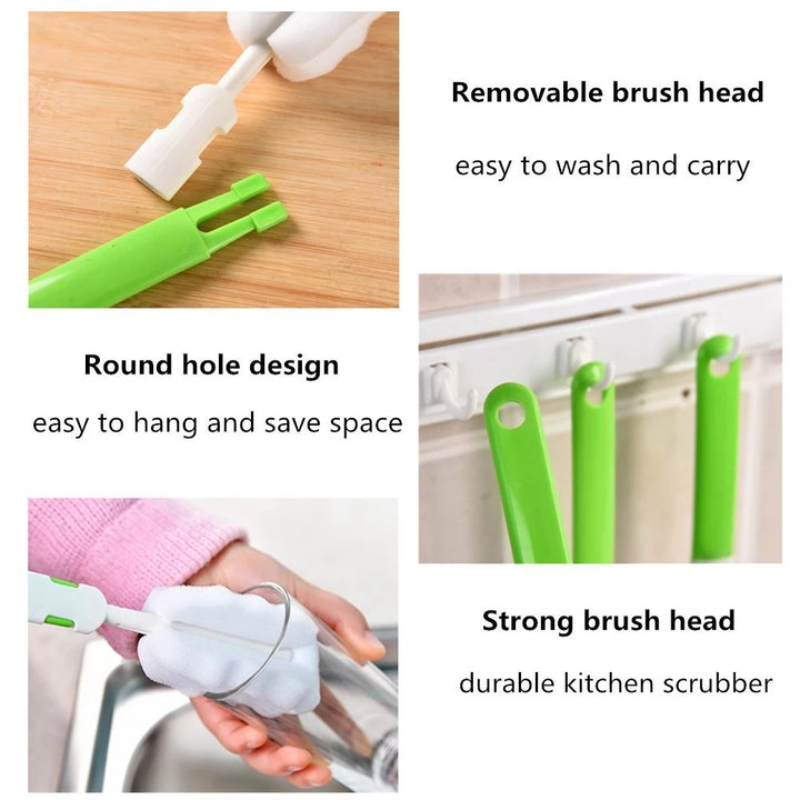 Water Bottle Brush Cleaner Sponge Long Handle Kitchen S