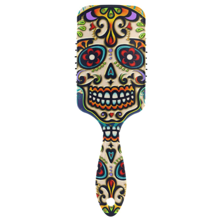 Hairbrush Floral Sugar Skull Day Of The Dead, Air Cushion Massage Comb Hair Brush Anti Static Nylon Ball-tipped for Men Women Wet Dry Curly Damaged Hair