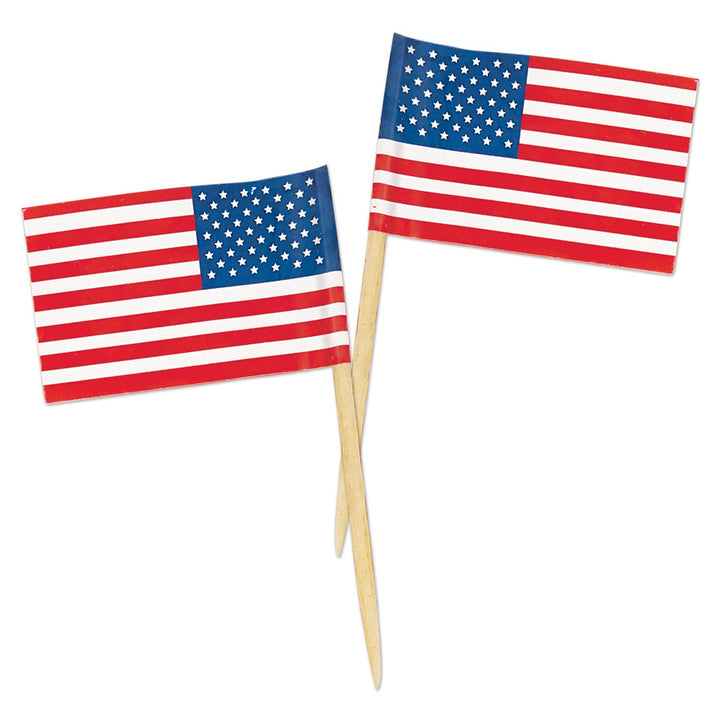 Pkgd U S Flag Picks (50/Pkg)