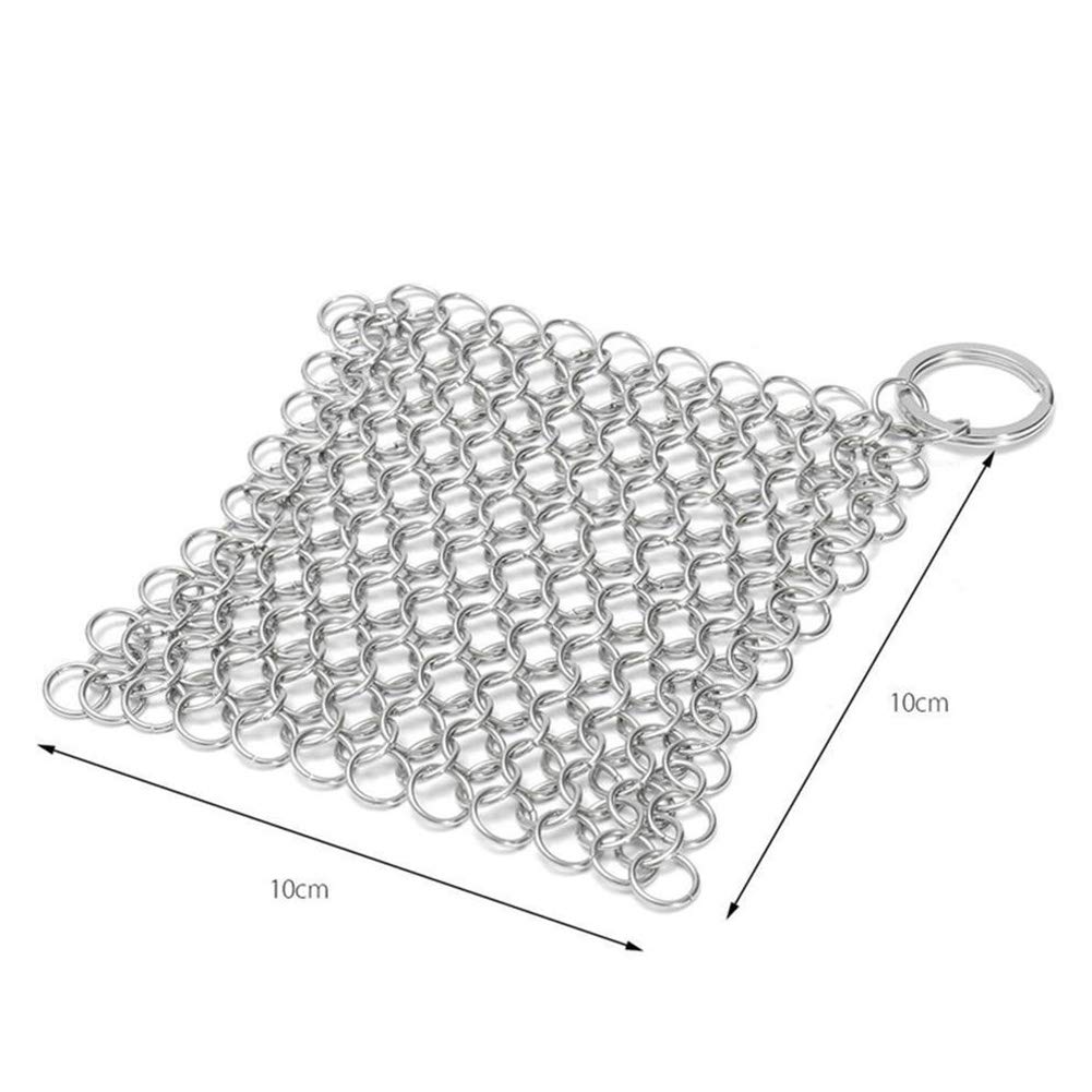 Stainless Steel Cast Iron Cleaner, 10x10cm Chainmail Sc