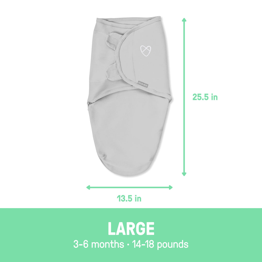 by Ingenuity Original Swaddle with Easy-Change, 100% Cotton, Improves Sleep &amp; Calms Startle Reflex, 3-6 Months, 3-Pack - Superstar