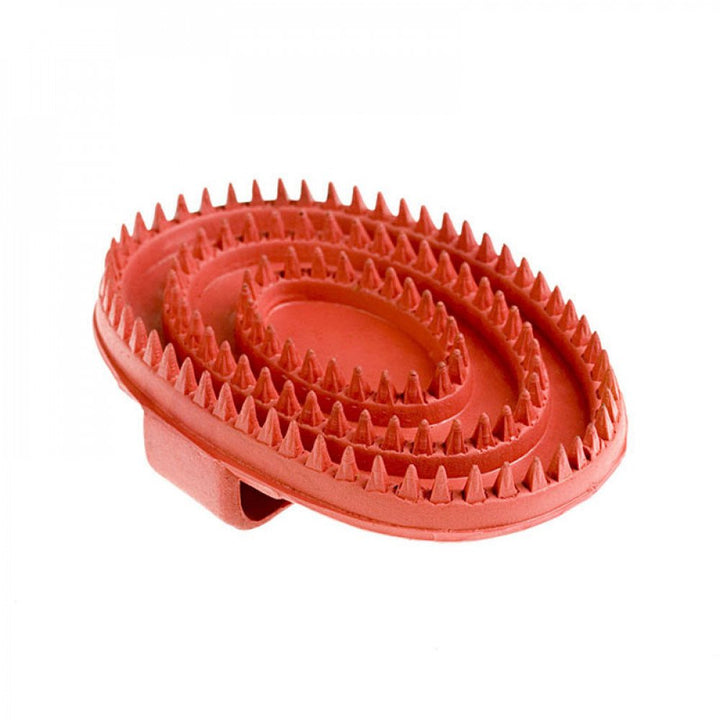 Horze Rubber Curry Comb - Size:Large Color:Red