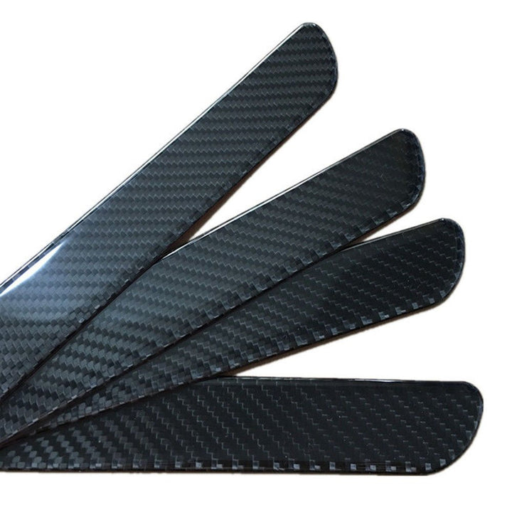 Car Door Sill Plate Protectors,Door Entry Guards Sill Scuff Cover Panel Step Protector Sticker 4PCS Universal,Carbon Fiber Pattern