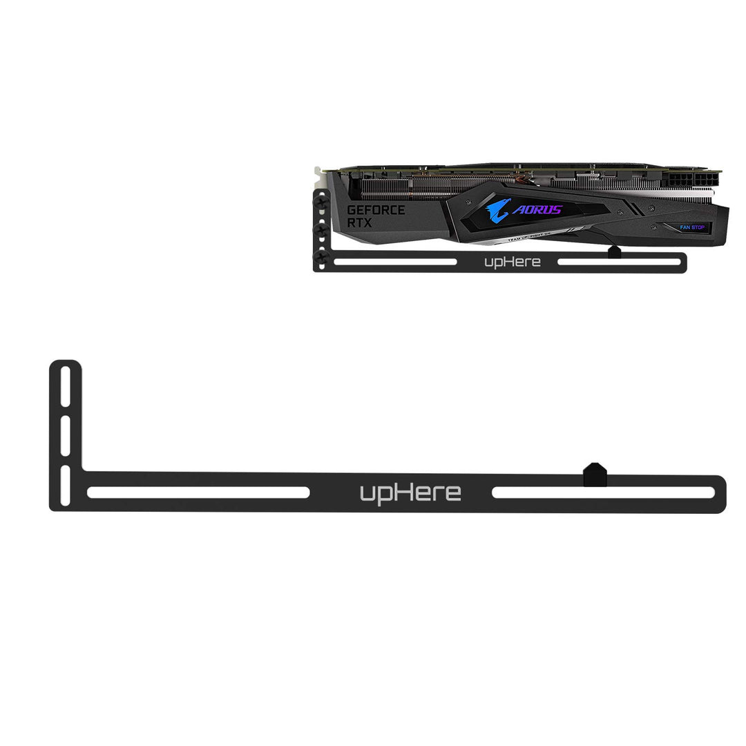 Graphics Card GPU Brace Support Video Card Sag Holder/Holster Bracket, Anodized Aerospace Aluminum, Single or Dual Slot Cards (Black),GL05(not Support 3080 ti)