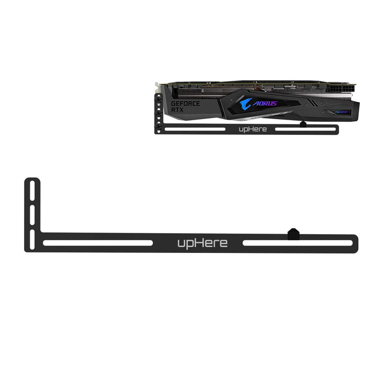Graphics Card GPU Brace Support Video Card Sag Holder/Holster Bracket, Anodized Aerospace Aluminum, Single or Dual Slot Cards (Black),GL05(not Support 3080 ti)