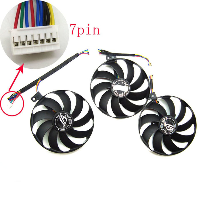 CCVA T129215SU 7Pin GPU Card Cooler Fans for ASUS ROG S