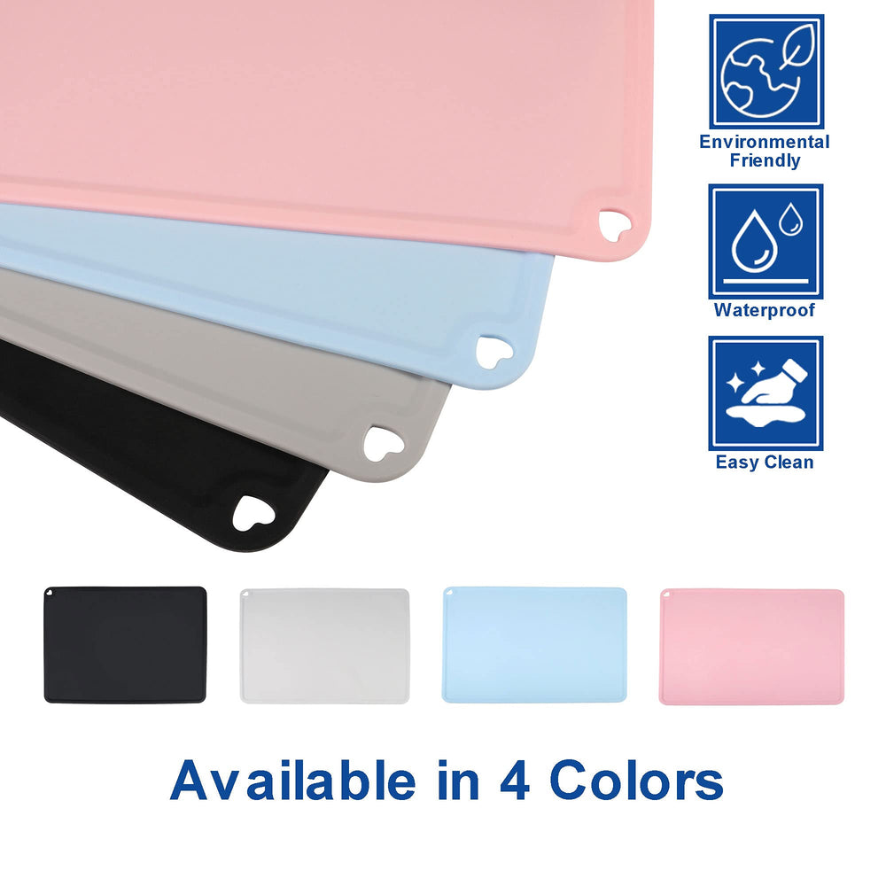 Silicone Slap Mat Protective Pad 16x12 inch for DLP SLA LCD 3D Printer Accessories Resin Glue Clean 3D Drawing Heat Insulation Waterproof Pet Bowl Feeding Mats + Cleaning Tool Scraper (Gray)
