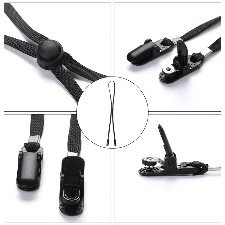 5pcs Hat Chin Strap, Hat Clip for Travel On Bag, Adjustable Hat Chin Straps for Wind, Hat Holder Clips for Travel, Golfing, Fishing, Cycling, Carry On