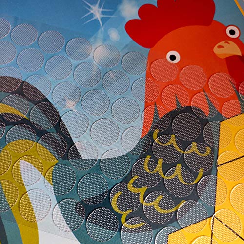 700pcs (350pairs) 1.5cm Diameter Transparent Sticky Back Thin Clear Dots with Adhesive Hook &amp; Loop Coins Tapes