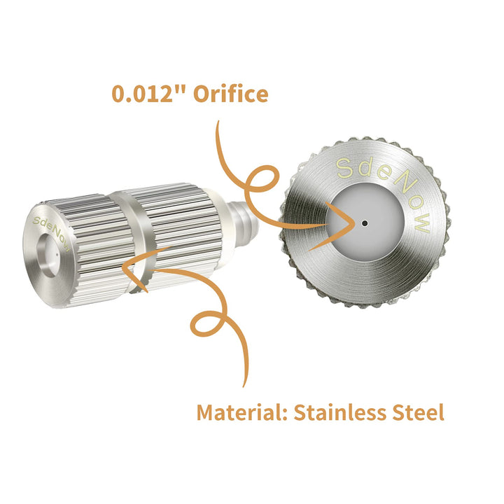 High Pressure Misting Nozzles for Outdoor Cooling System Outdoor Cooling Nozzle, UNC 10/24 Stainless Steel Misting Nozzles 0.012 Orifice (0.3mm), Silver Tone,30 Pcs