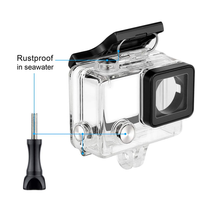 GEPULY Waterproof Housing Case for GoPro Hero 4, Hero 3