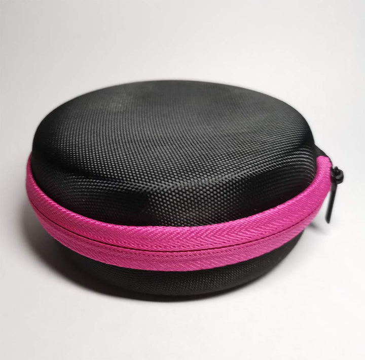 Round Hard Shell Case for 1/4 5/8 DRAM Micro Mini Roll-on Glass Bottles with Metal Roller Balls - Refillable Aromatherapy Essential Oil Roll On (HOLDS 12 VIALS) (1ML Mix bottle)