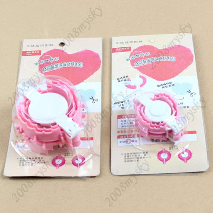 2X Size L+S Heart Shape Pom Pom Maker Baby Fluff Ball Weaver Knitting Craft Tool