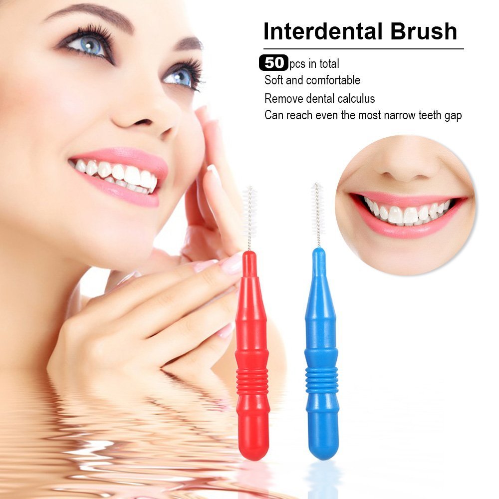 250pcs Interdental Brush Dental Floss Silicone Toothpicks Soft-Dental Floss Teeth Stick Double-Ended Toothpick