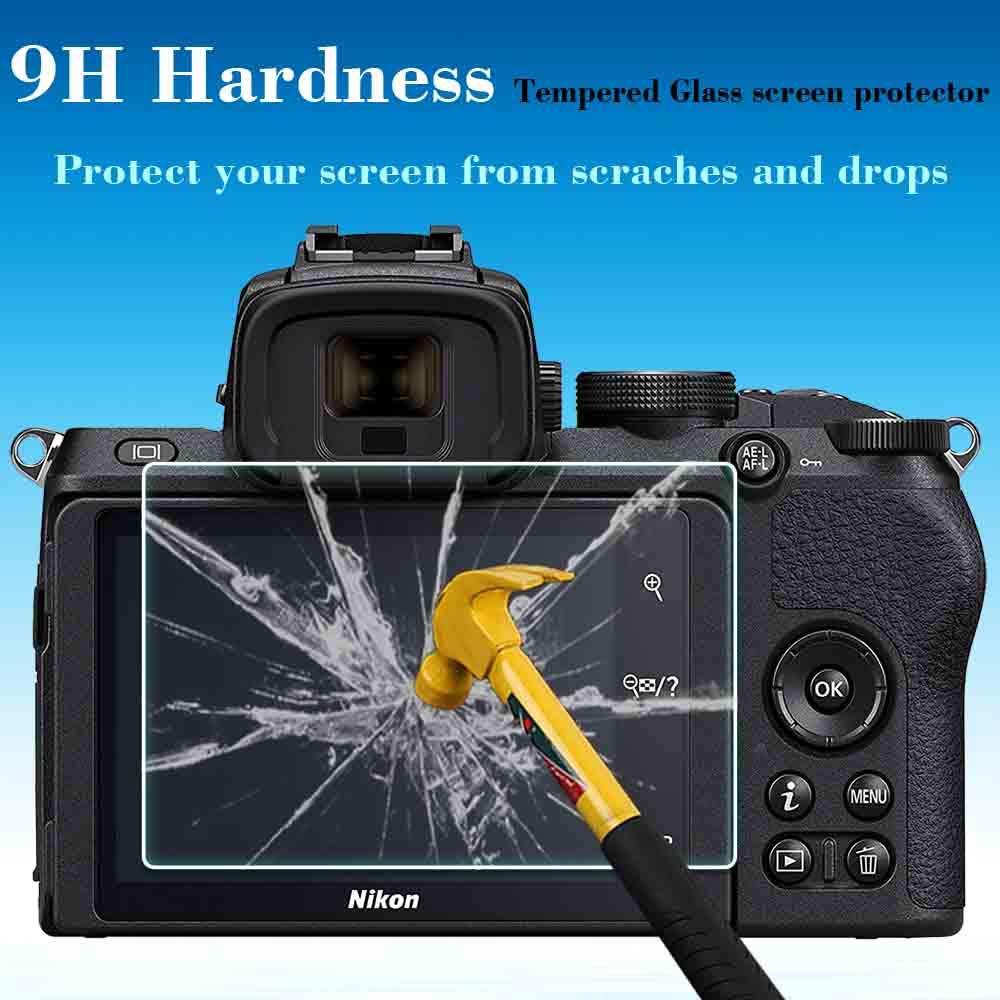 Z50 Screen Protector for Nikon Z 50 Z50 Mirrorless Digital Camera &amp; Hot Shoe Cover, 0.3mm 9H Hardness Tempered Glass Saver Anti-Scrach Anti-Fingerprint Anti-Bubble Anti-Dust [2+3Pack]