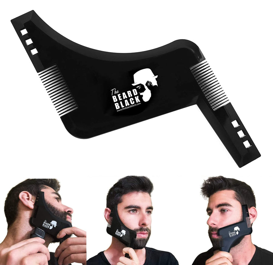 Beard shaping & styling tool with inbuilt comb for perfect line up & edging, use with a beard trimmer or razor to style your beard & facial hair, Premium quality product