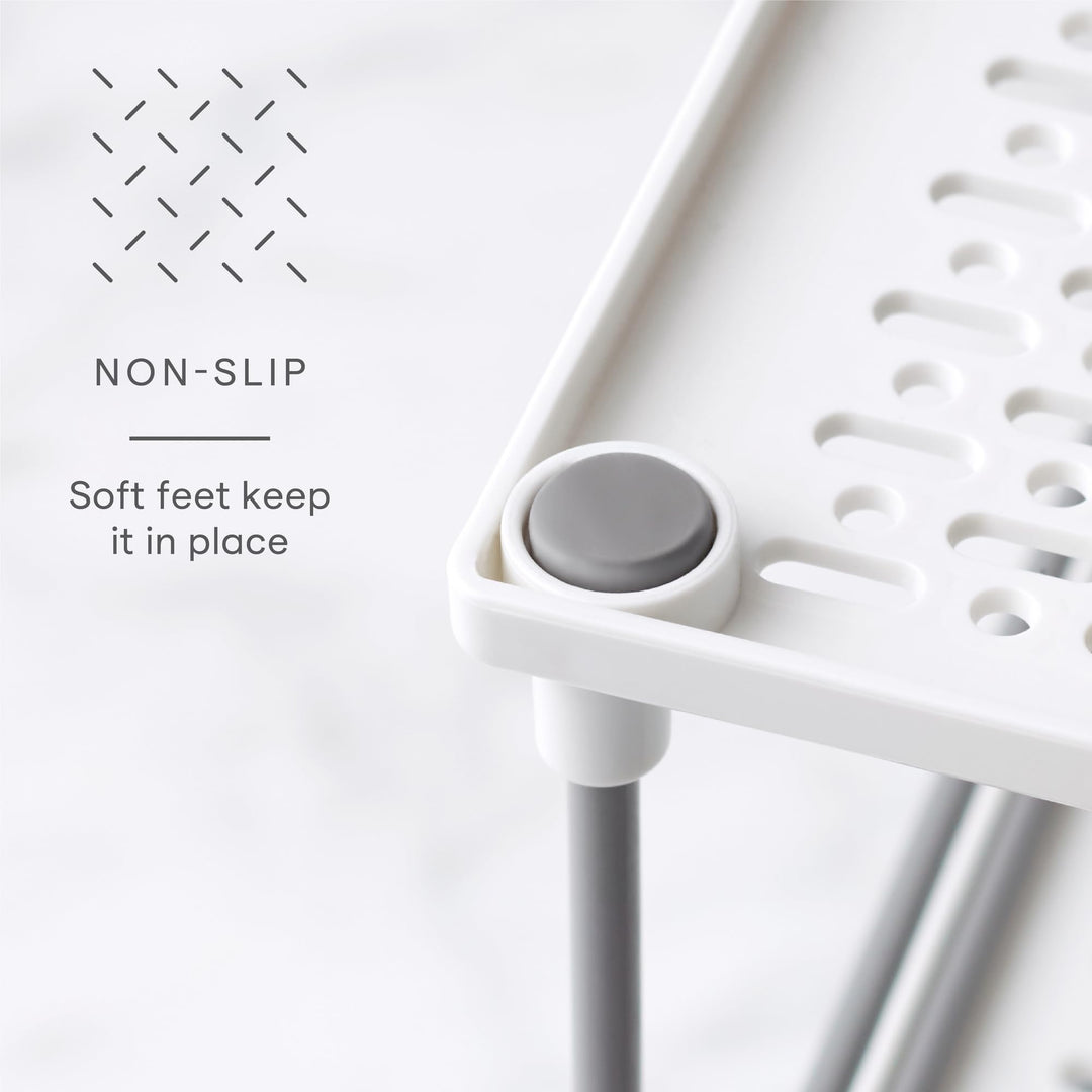 UpSpace Adjustable Box Organizer for Foil Wrap and Kitchen Cabinet Storage, Original, White