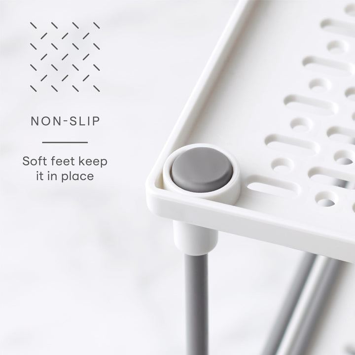 UpSpace Adjustable Box Organizer for Foil Wrap and Kitchen Cabinet Storage, Original, White