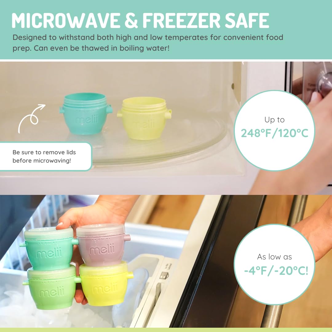 melii Snap &amp; Go Baby Food Storage Containers wi