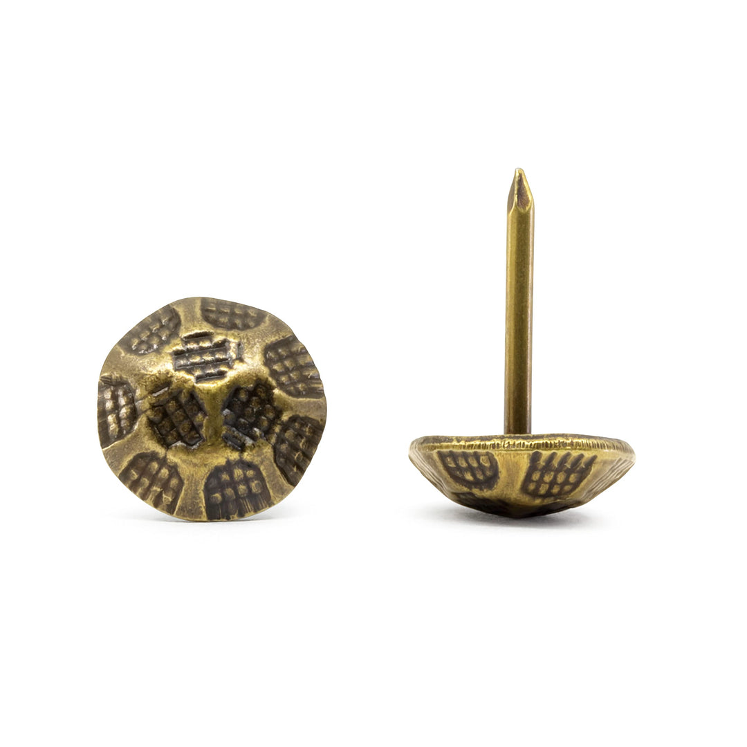 Home 9010 Hammered Decorative Nails, 7/16-Inch, Antique Brass (24-Piece)