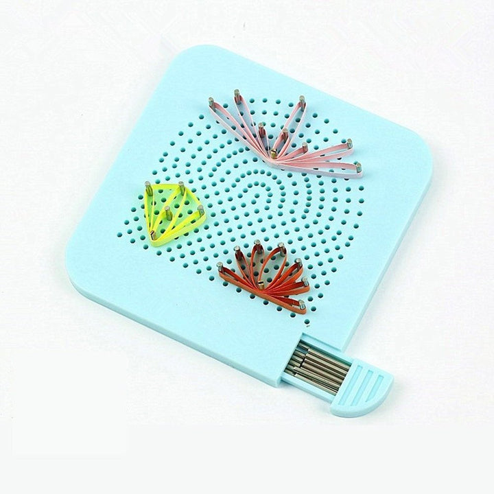 Quilling Tool Quil Board with Pins Storage Box, Grid Guide Quilling Board for Making Paper Strips