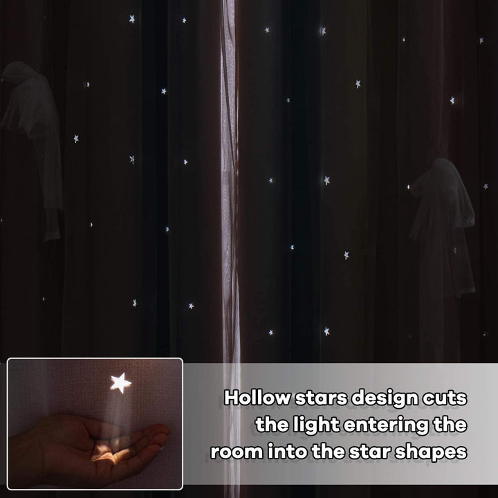 Curtains for Girls Bedroom Kids Curtains Rainbow Curtains Girls Curtains Star Curtains Princess Room Decor for Daughter Bedroom Window