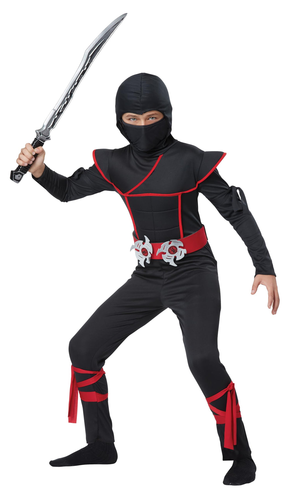 Kid's Stealth Ninja Costume, (Size - S (6-8)) - Black