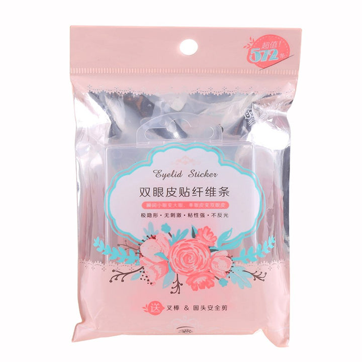 Scala Pro 572Pcs 0.5Mm Makeup Eyelid Double Sided Tape Big Eye Decoration Invisible Double Fold Eyelid Shadow Sticker Double Eyelid Tape Tool(With Fork Rods, Scissors)