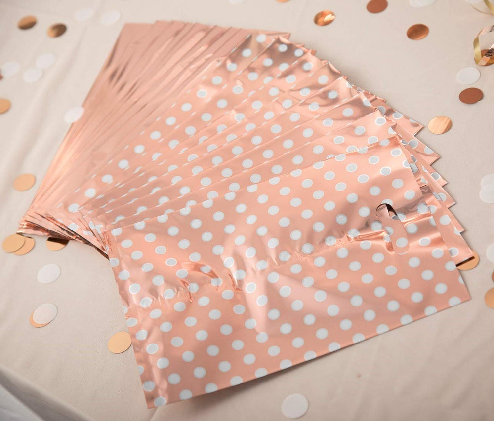 UNIQOOO 60 Metallic Rose Gold & Polka Dot Wedding F