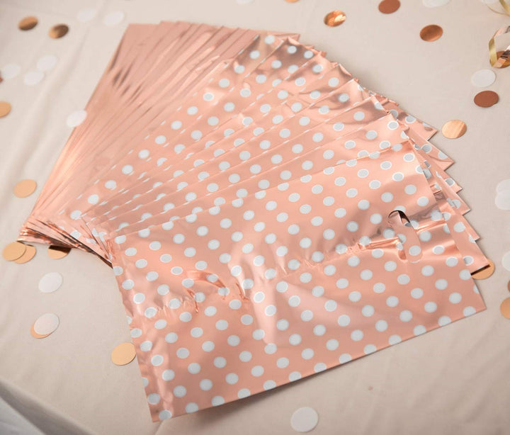 UNIQOOO 60 Metallic Rose Gold &amp; Polka Dot Weddi