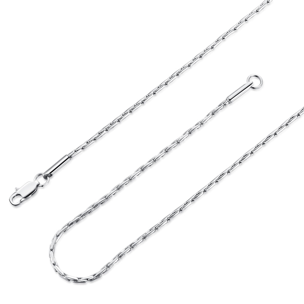 Silver Color Style Titanium Stainless Steel Mens Womens Italy Fantastic Chain Necklaces 2mm Unisex