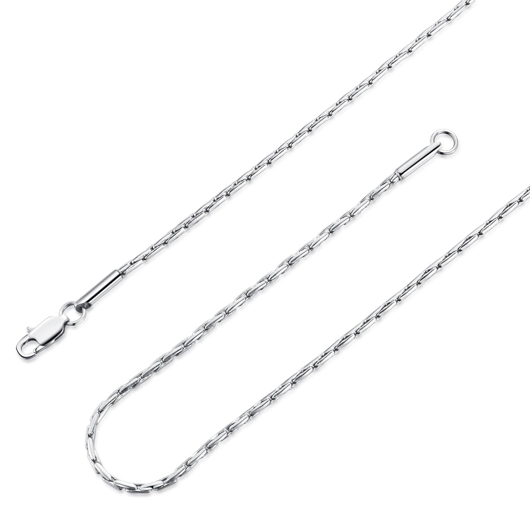 Silver Color Style Titanium Stainless Steel Mens Womens Italy Fantastic Chain Necklaces 2mm Unisex